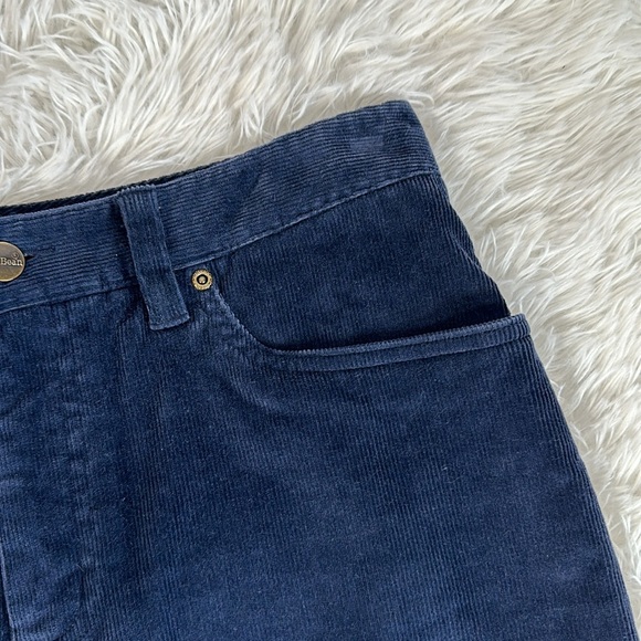 L.L. Bean Navy Blue Corduroy Skirt Size 10 Petite - Picture 2 of 9